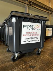 Paper Mountain can supply 1100Ltr Bins